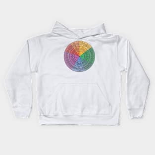 Rainbow Wheel Of Emotions Kids Hoodie